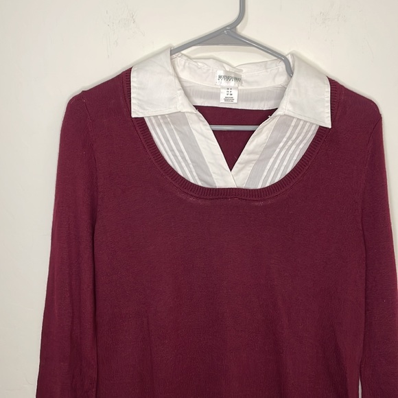 Motherhood Maternity Long Sleeve Collard Top - Picture 2 of 4